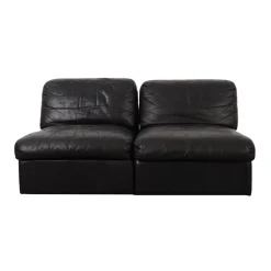 Modulares Ledersofa, Italienisches Design, 1970er, Made in Italy, 2er Set