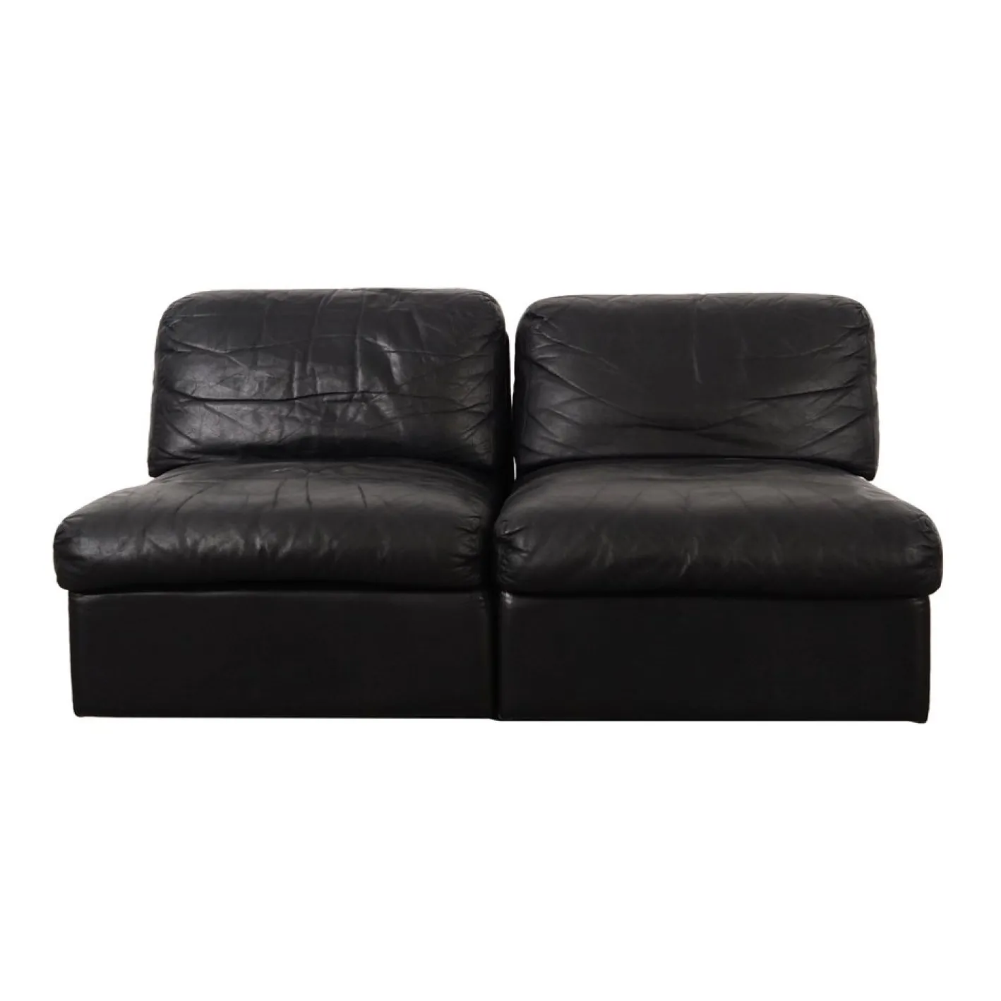 Modulares Ledersofa, Italienisches Design, 1970er, Made in Italy, 2er Set