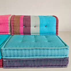 Modulares Mah Jong 4-Sitzer Sofa in Blau von H. Hopfer für Roche Bobois, 1990er, 4er Set