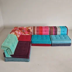 Modulares Mah Jong 4-Sitzer Sofa in Blau von H. Hopfer für Roche Bobois, 1990er, 4er Set