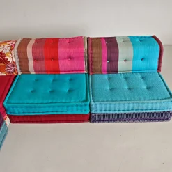 Modulares Mah Jong 4-Sitzer Sofa in Blau von H. Hopfer für Roche Bobois, 1990er, 4er Set