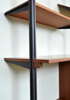 Modulares Mid-Century Omni Regalsystem aus Nussholz von George Nelson für Herman Miller, 1952