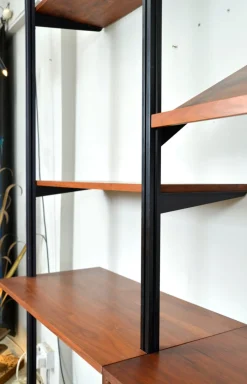 Modulares Mid-Century Omni Regalsystem aus Nussholz von George Nelson für Herman Miller, 1952