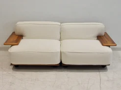 Modulares Pianura Sofa aus weißem Stoff von Mario Bellini für Cassina, 1970er, 2er Set