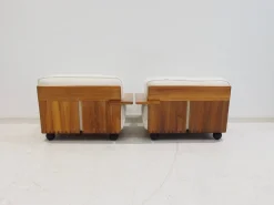 Modulares Pianura Sofa aus weißem Stoff von Mario Bellini für Cassina, 1970er, 2er Set