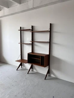 Modulares skandinavisches Bücherregal von John Texmon, 1950er