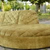 Modulares Sofa aus Olivgrünem Samtstoff von Laauser, 1970er, 7 Set