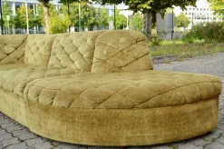 Modulares Sofa aus Olivgrünem Samtstoff von Laauser, 1970er, 7 Set