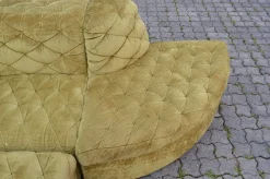 Modulares Sofa aus Olivgrünem Samtstoff von Laauser, 1970er, 7 Set