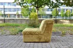 Modulares Sofa aus Olivgrünem Samtstoff von Laauser, 1970er, 7 Set