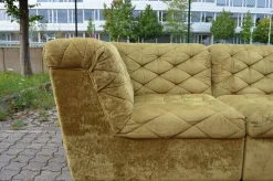 Modulares Sofa aus Olivgrünem Samtstoff von Laauser, 1970er, 7 Set
