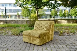 Modulares Sofa aus Olivgrünem Samtstoff von Laauser, 1970er, 7 Set