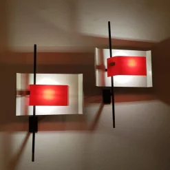 Mod. 2020 Wandlampen von Bruno Gatta für Stilnovo, 1955, 2er Set