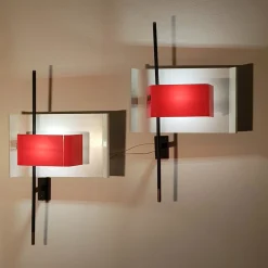 Mod. 2020 Wandlampen von Bruno Gatta für Stilnovo, 1955, 2er Set