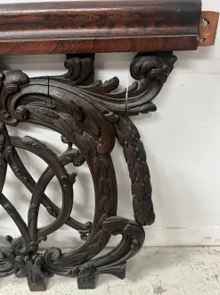 Monogrammed Carved Oak Architectural Element, 18th Century