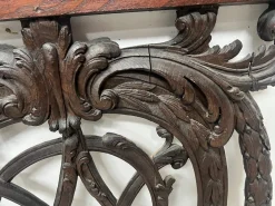 Monogrammed Carved Oak Architectural Element, 18th Century