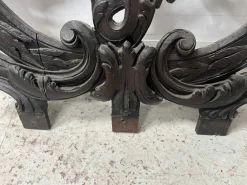 Monogrammed Carved Oak Architectural Element, 18th Century