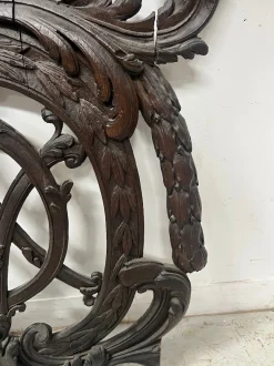 Monogrammed Carved Oak Architectural Element, 18th Century