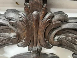 Monogrammed Carved Oak Architectural Element, 18th Century