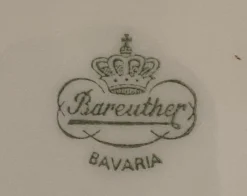 Monogrammiertes SS Tellerset mit Goldverzierungen von Bareuther Bavaria, 1930er, 40 . Set