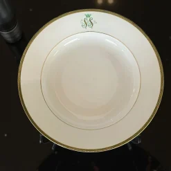 Monogrammiertes SS Tellerset mit Goldverzierungen von Bareuther Bavaria, 1930er, 40 . Set