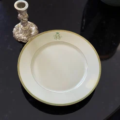 Monogrammiertes SS Tellerset mit Goldverzierungen von Bareuther Bavaria, 1930er, 40 . Set