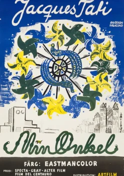 Mon Oncle Original Vintage Filmposter von Olle Olsson Hagalund, Schwedisch, 1959