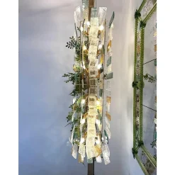 Monumentaler Rechteckiger Streifen Kronleuchter aus Muranoglas von Simoeng