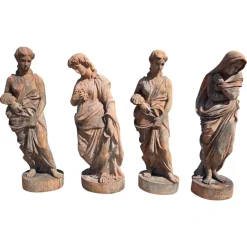 Monumentale Skulpturen aus Terrakotta von Impruneta, 4er Set