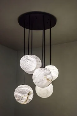 Moon 15 Hängelampe von United Alabaster
