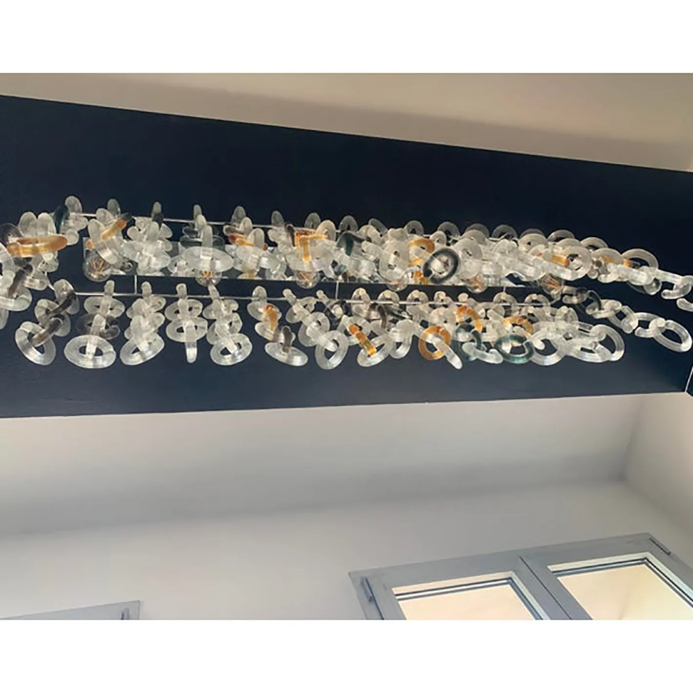 Multicolor Chains Murano Glas Einbauleuchte von Simoeng