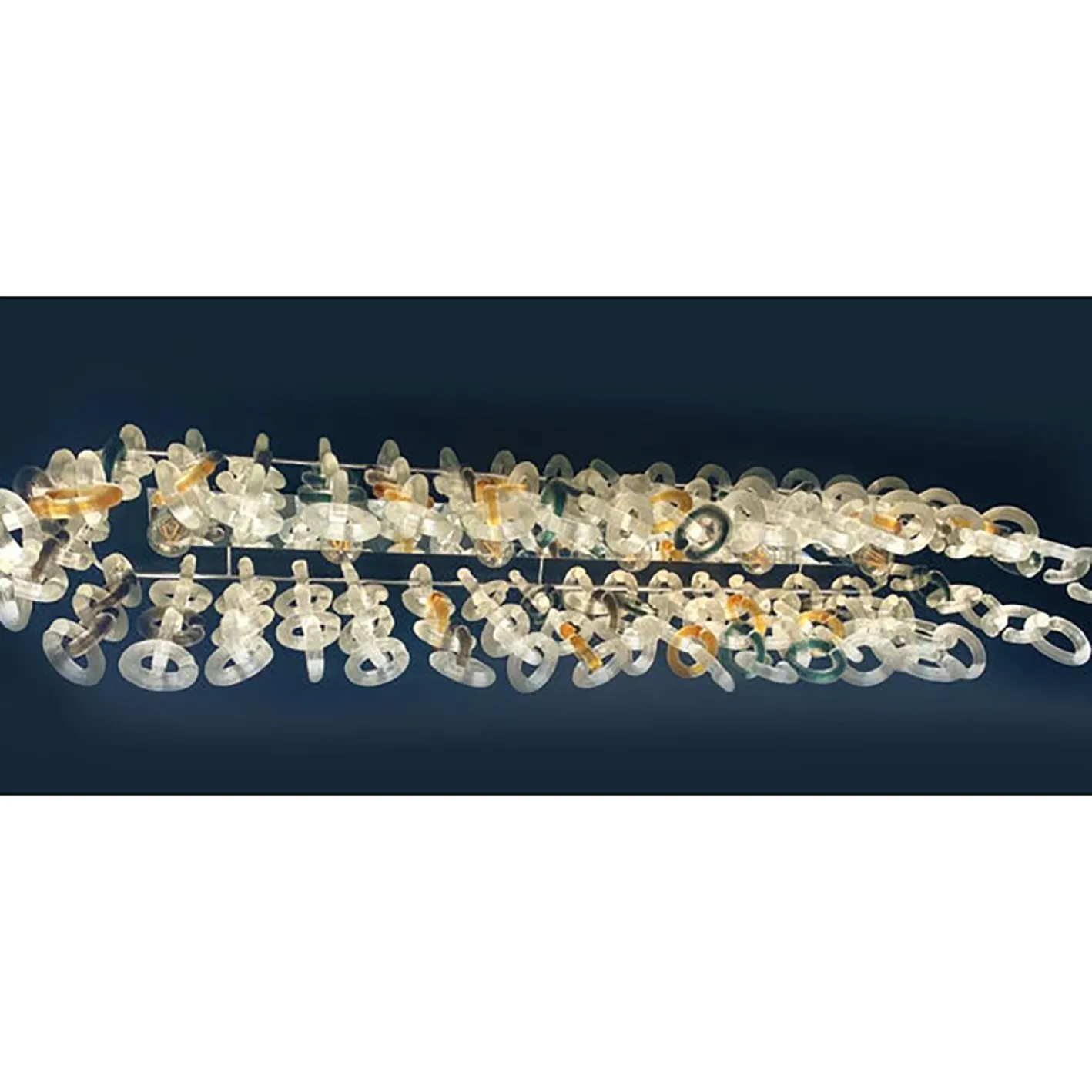 Multicolor Chains Murano Glas Einbauleuchte von Simoeng