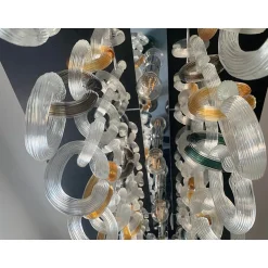 Multicolor Chains Murano Glas Einbauleuchte von Simoeng