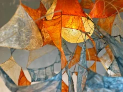 Multi Léa Hängelampe aus Bio Material mit natürlichen Farben von Thibault Philip