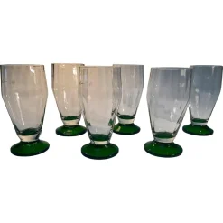 Mundgeblasene Biergläser, Ehemalige Tschechoslowakei, 1920er, 6er Set