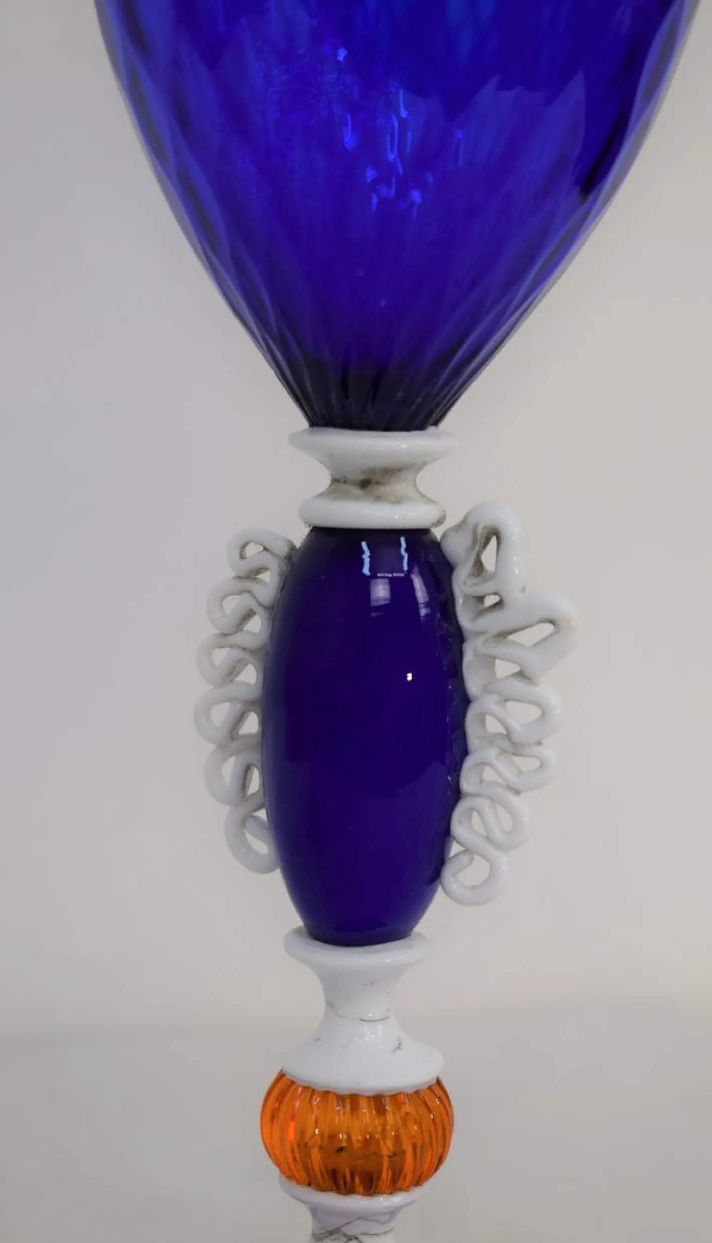 Murano Glas Kelch, Italien, 1930er