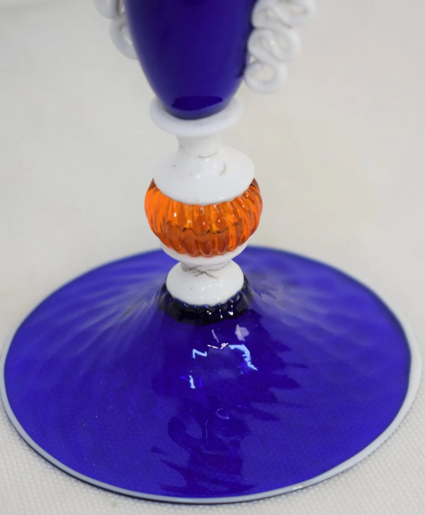 Murano Glas Kelch, Italien, 1930er