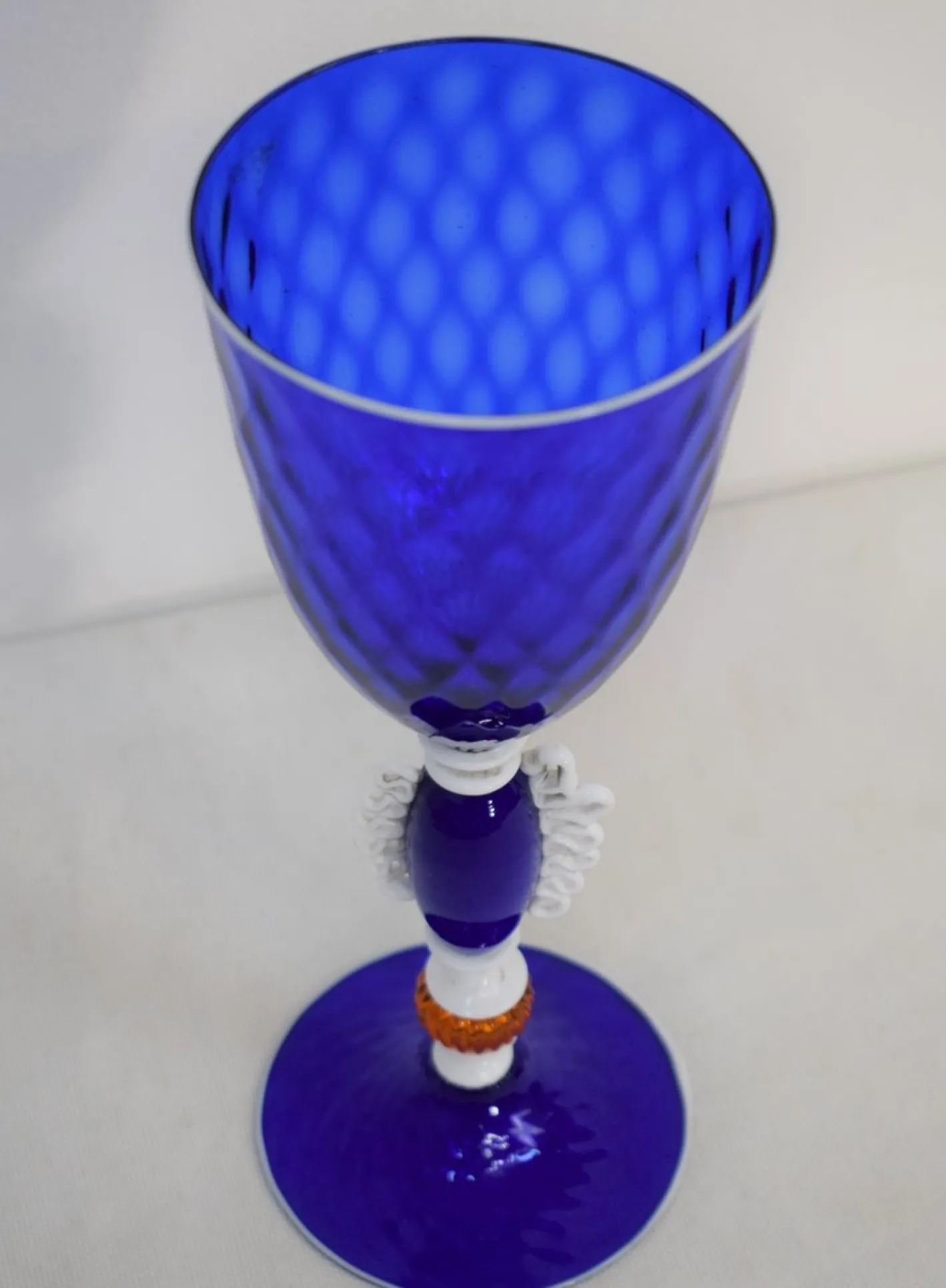Murano Glas Kelch, Italien, 1930er