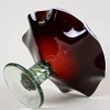 Murano Glas Tafelaufsatz mit dunkelroter Schale, Italien, 1970er