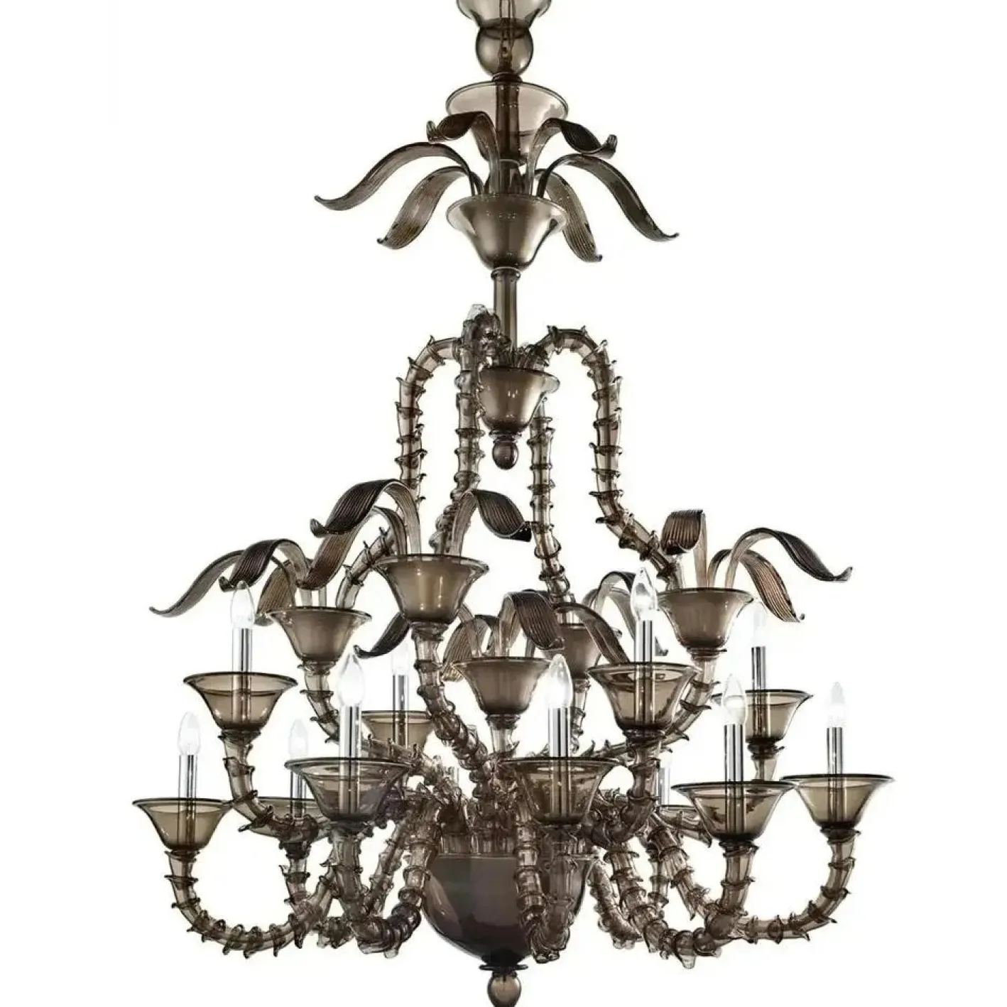 Murano Rauchglas Kronleuchter von Simoeng