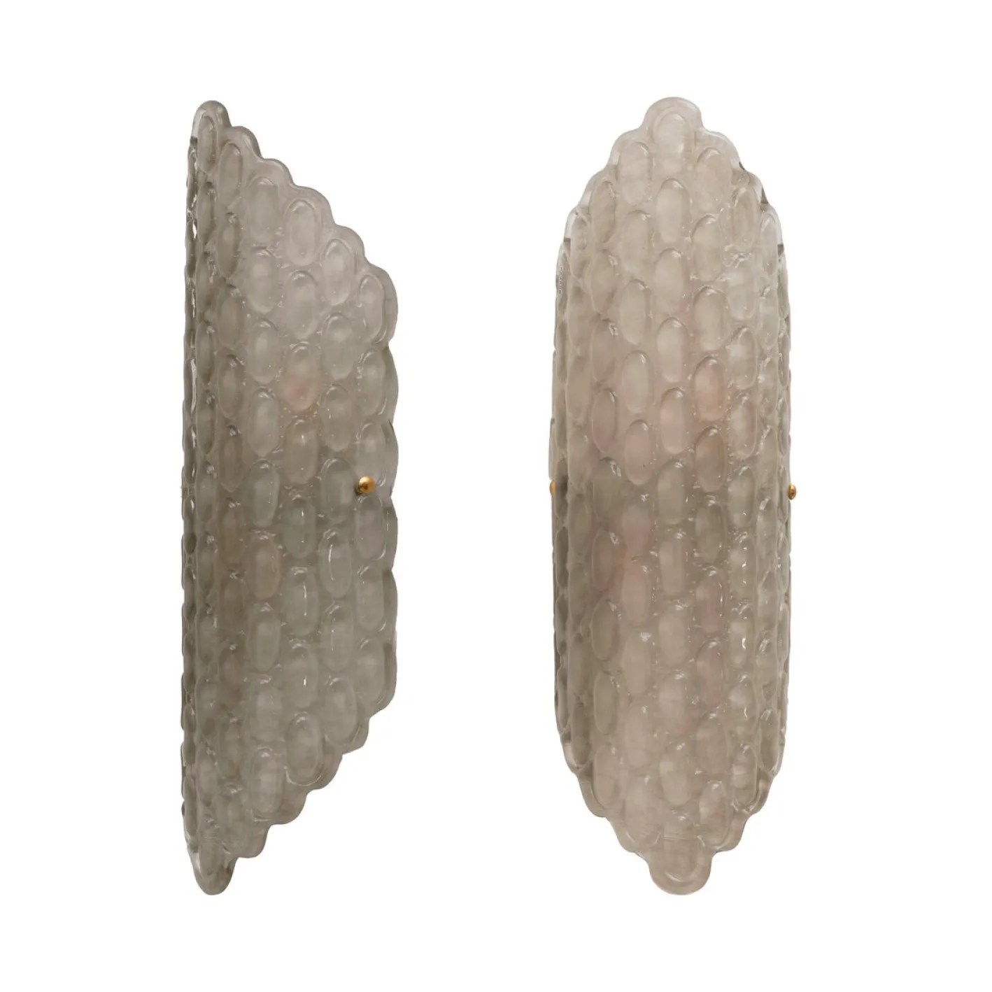 Murano Rauchglas Wandleuchten mit Texturiertem Relief, 2000, 2er Set