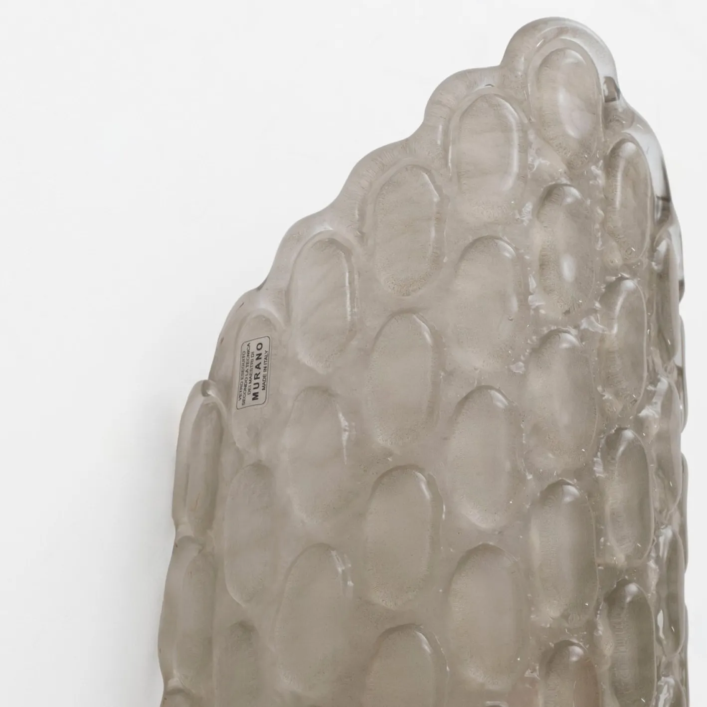 Murano Rauchglas Wandleuchten mit Texturiertem Relief, 2000, 2er Set