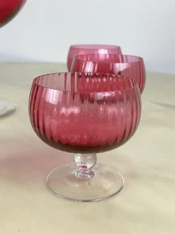Murano Sangria Glas Set, Italien, 1940er, 9 . Set
