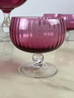 Murano Sangria Glas Set, Italien, 1940er, 9 . Set