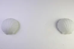 Muschelförmige Wandlampen aus Opalglas von Glashütte Limburg, 1960er, 2er Set