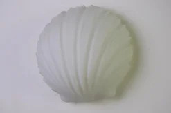 Muschelförmige Wandlampen aus Opalglas von Glashütte Limburg, 1960er, 2er Set