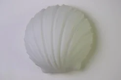 Muschelförmige Wandlampen aus Opalglas von Glashütte Limburg, 1960er, 2er Set