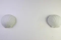 Muschelförmige Wandlampen aus Opalglas von Glashütte Limburg, 1960er, 2er Set