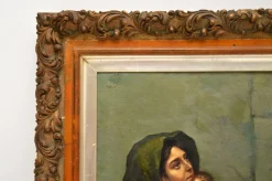 Mutter und Baby, 1860, Öl auf Leinwand, Gerahmt