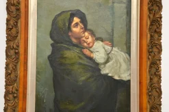 Mutter und Baby, 1860, Öl auf Leinwand, Gerahmt